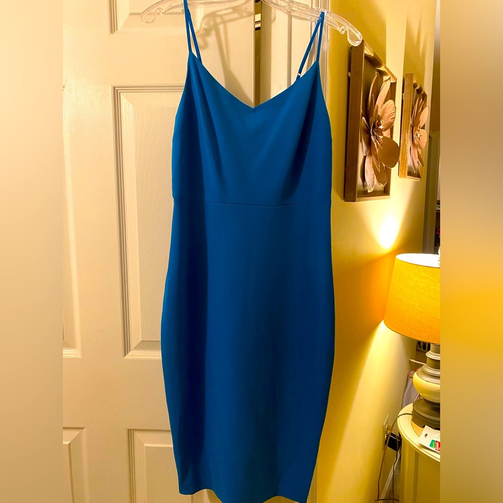 Blue fitted dress